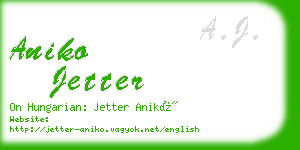 aniko jetter business card